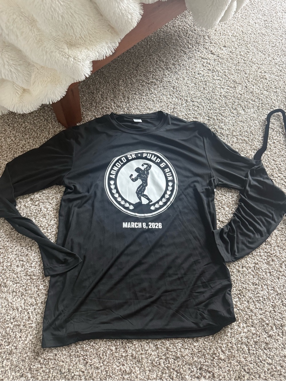 Sport-Tek Black Long-Sleeve Arnold 5K Pump & Run Shirt